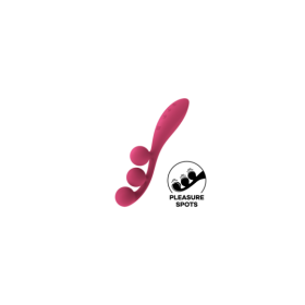 Vibromasseur triple stimulation flexible, anal, vaginale, clitoridienne Tri Ball rouge USB Satisfyer 